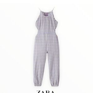 ZARA Kids | Lilac I GINGHAM JUMPSUITS size 10
